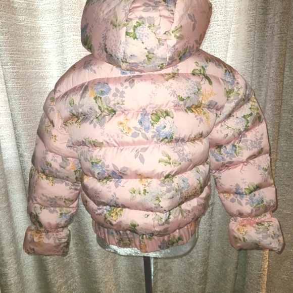 TCEC Floral Pink Puffer Jacket Size L - Picture 4 of 7